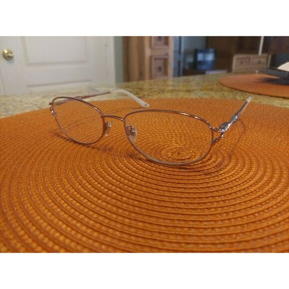Laura Ashley Cora Peony Pink Women Glasses Eyeglasses Frames used 53-17-130 - Picture 1 of 10